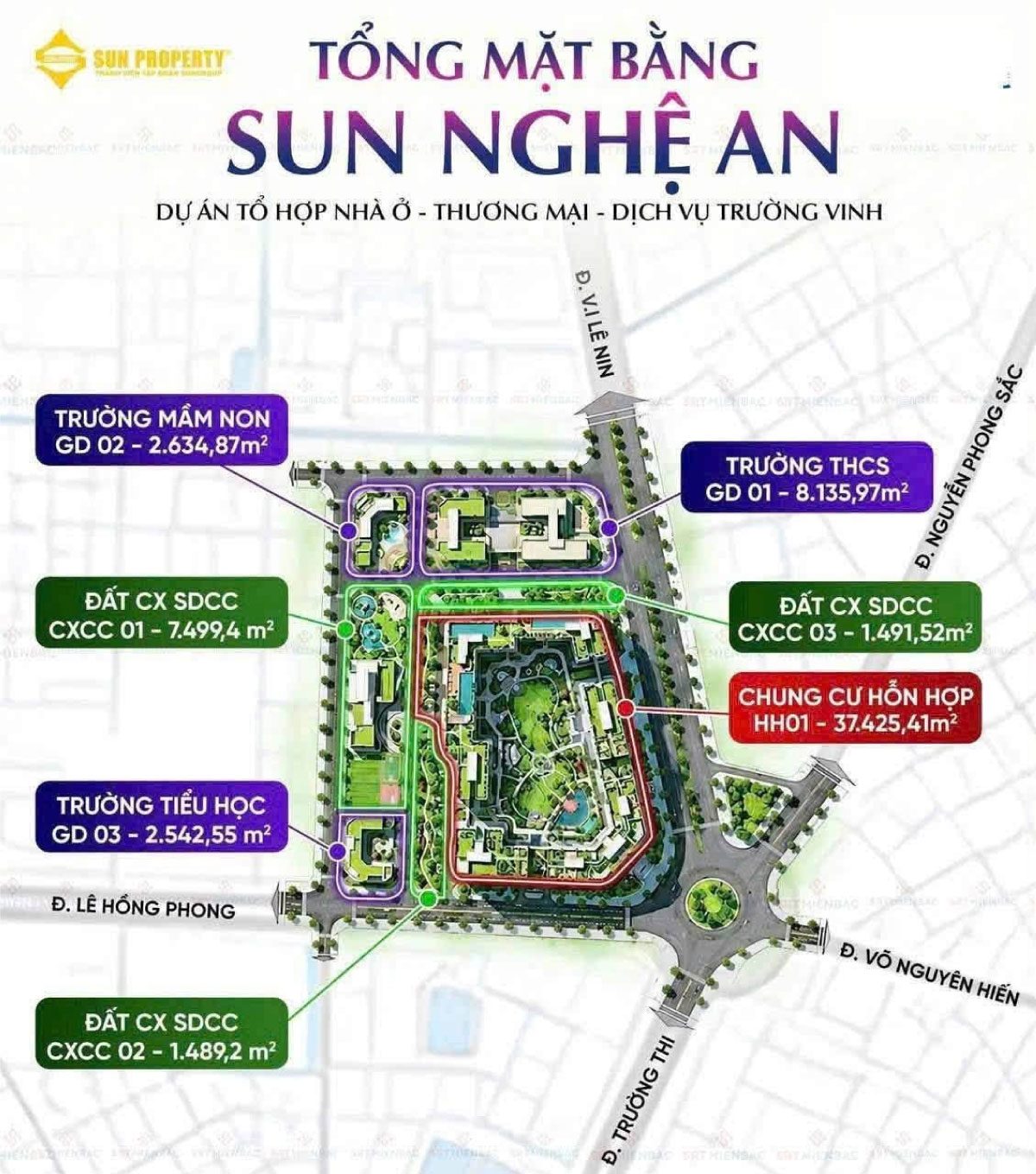 Mặt bằng tổng thể Sun Trường Vinh